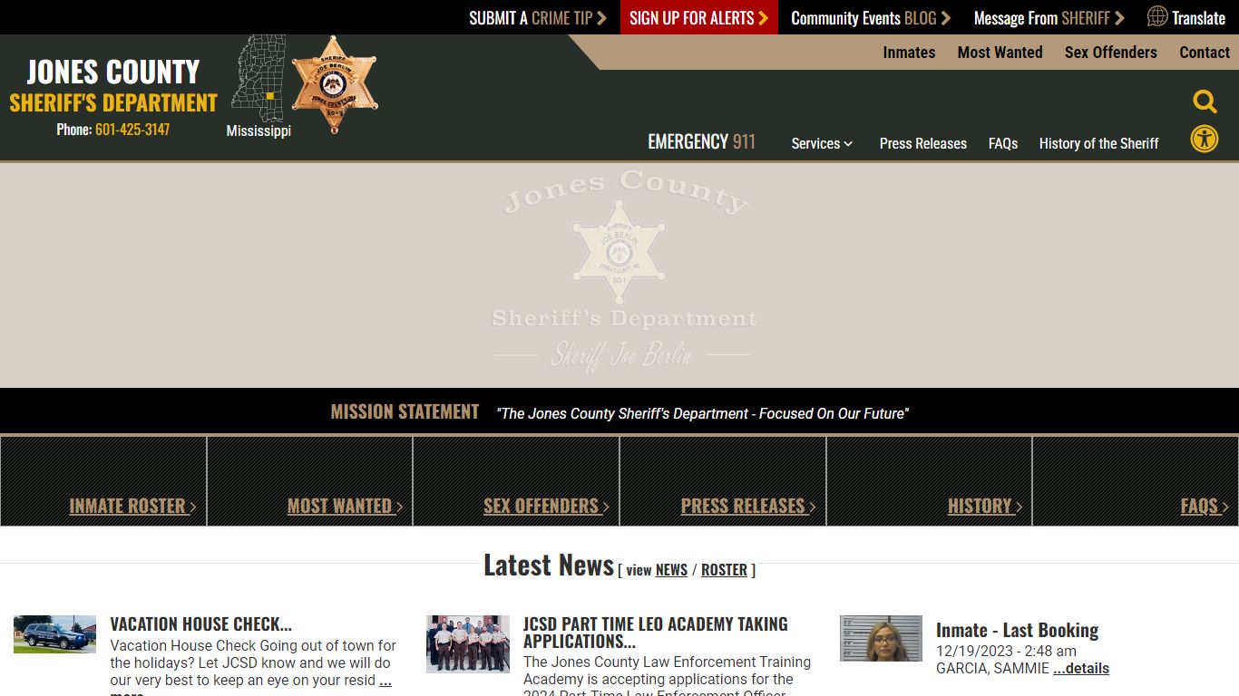 Inmate Roster - Page 5 Current Inmates Booking Date Descending - Jones ...