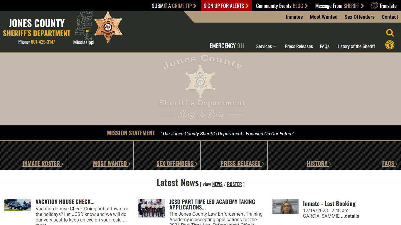 Inmate Roster - Page 2 Current Inmates Booking Date Descending - Jones ...